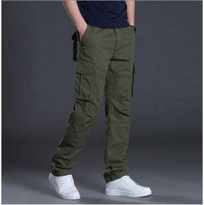 Men's Cargo Pants Casual Multi Pockets Military Tactical Long Trousers Outwear Straight Winter Pants | J117