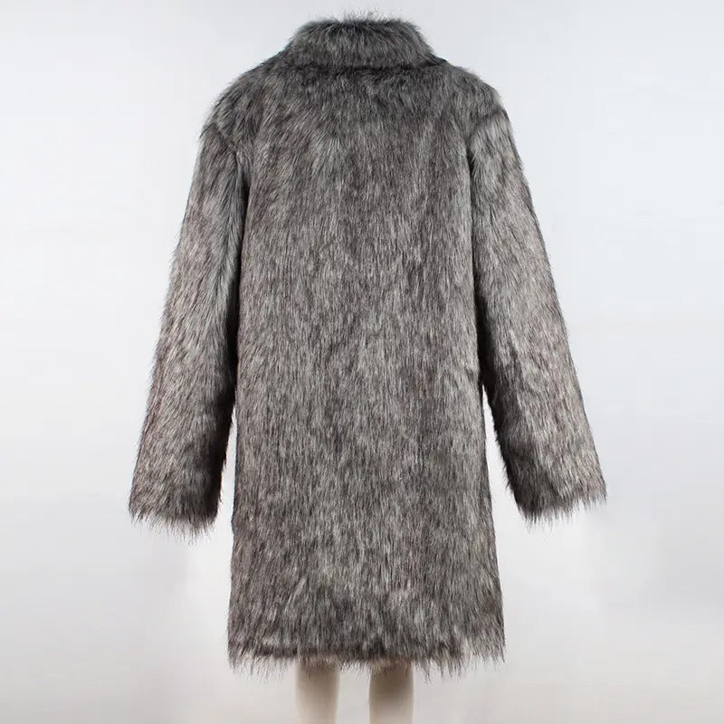 Men's Winter Plush Coat | Mid-Length Wool Fur Jacket for Ultimate Warmth & Style | 202015