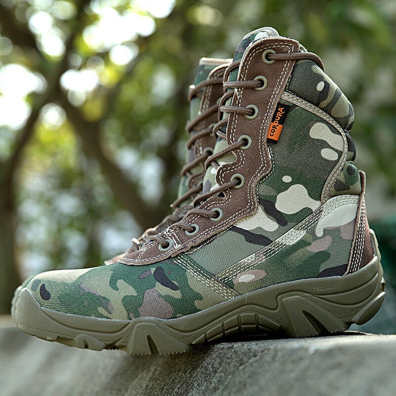 Men’s Military Tactical Ankle Boots Desert Combat Army Hiking Shoes | 001