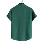 Men’s Solid Color Lapel Short Sleeve Shirt Business Casual Summer Style Shirt | CCS05