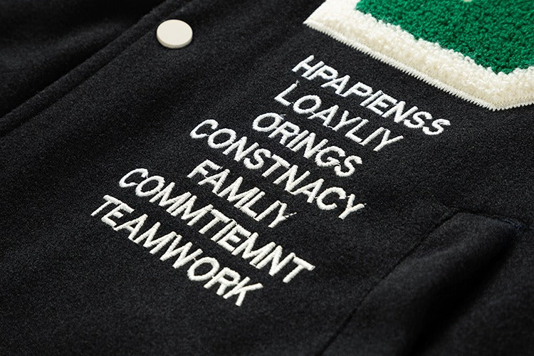 Men's Winter Color-Blocked Woolen Baseball Jacket Casual & Stylish Fashion Coat | 77162