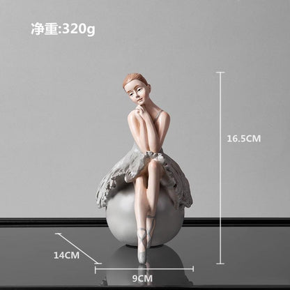 Modern Resin Ballet Girl Figurine Elegant Sculpture for Home Décor & Gifts | RRW2030