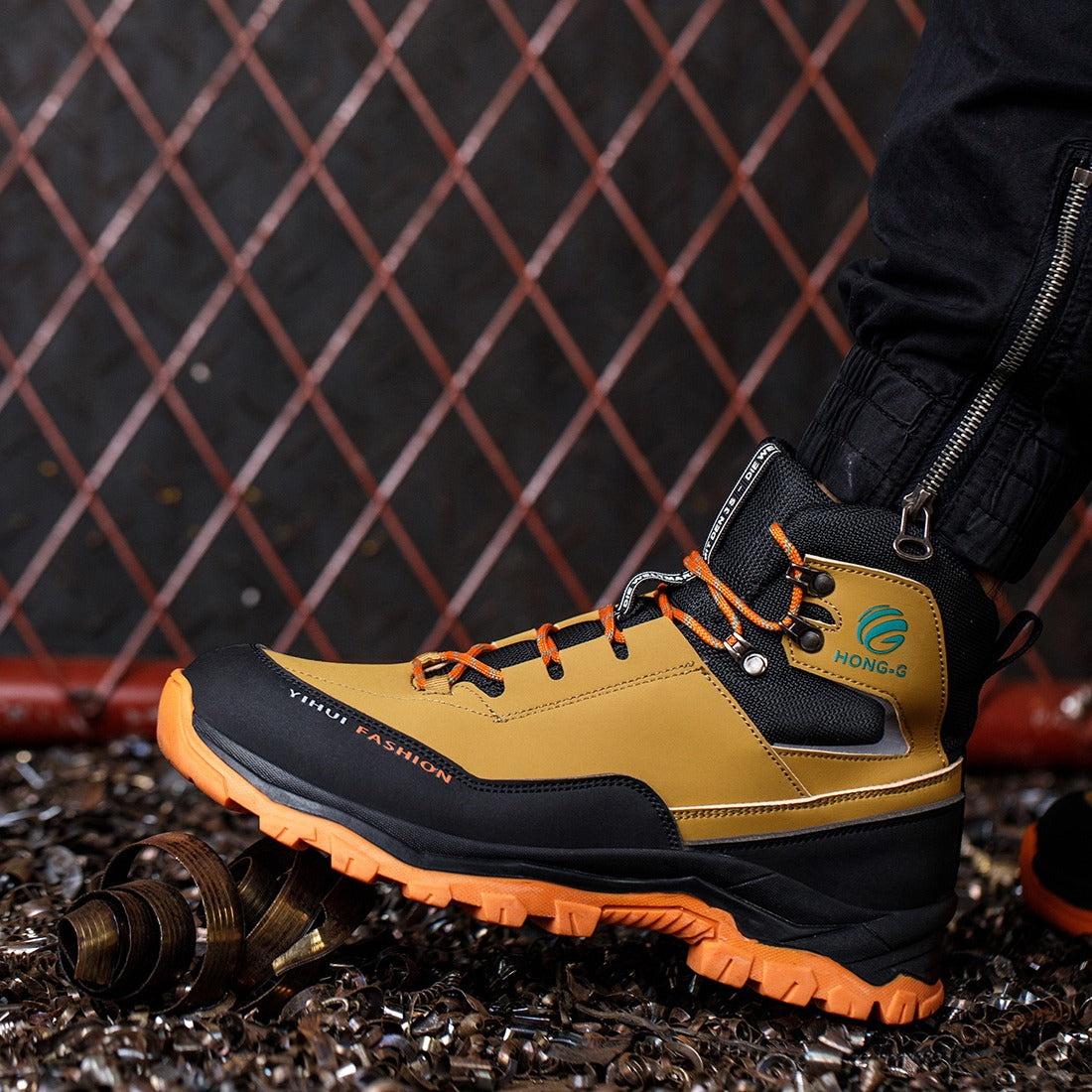 Men Waterproof Outdoor Anti-Smash & Anti-Stab Protection Boots Non-Slip Hiking Wear-Resistant Safety Work Shoes | G178