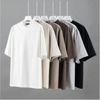 Men’s Heavyweight Cotton T-Shirt – Summer Casual Loose Fit, Solid Color Short Sleeve | BT1014