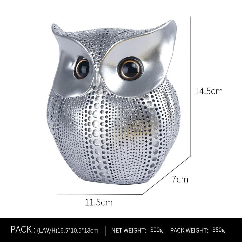 Resin Creative Owl Ornaments Nordic Bird Model Crafts for Living Room Home Décor | RDW001