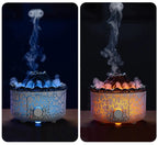 Lava Cracked Volcano Essential Oil Diffusor Jellyfish Spray Simulation Fire Flame Effect Air Humidifier Home Diffuser | V21b pro