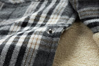Winter Men's Jacket Plaid Wool Heavy Plus Size Shirt Checkered Hooded Coat Oversize Top