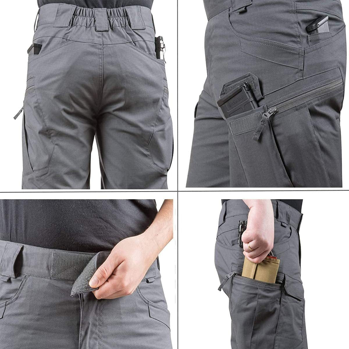 Pantaloncini da lavoro da uomo ad asciugatura rapida, impermeabili, tattici, casual, multitasche, in cotone | DK-1 