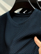 Men's Bamboo Stripe Short Sleeve T-Shirt Breathable, Stretchy Summer Casual Wear | 115 CSF