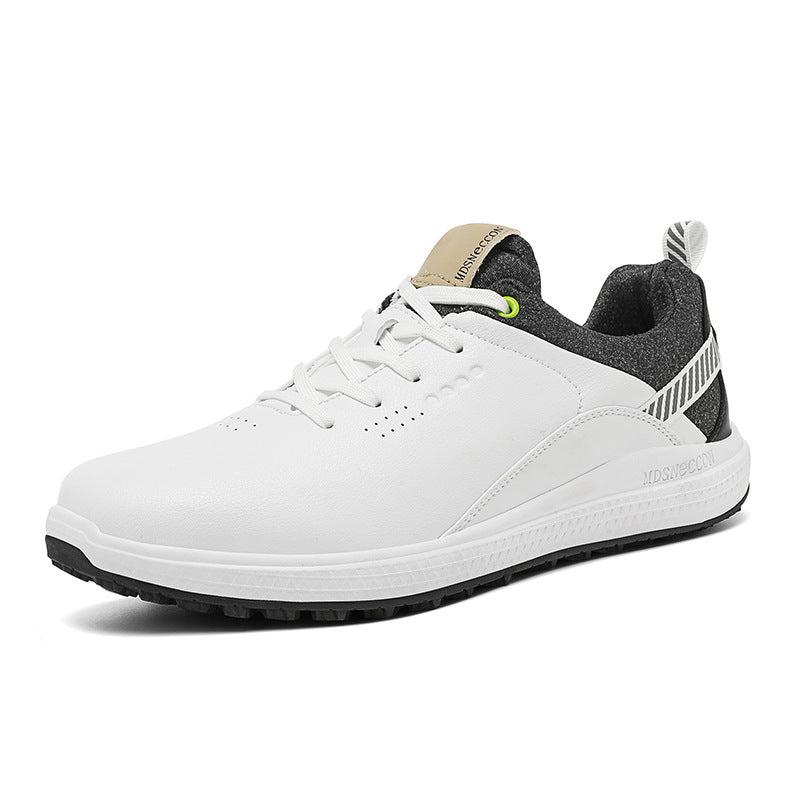 Men's Waterproof Golf Shoes | Anti-Slip Soft Spike Sneakers Breathable Microfiber Athletic All Weather Golf Trainers