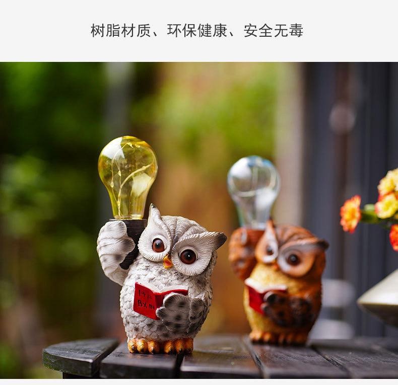 Solar Owl Garden Light LED Outdoor Décor Animal Bird Ornament for Yard & Patio Decoration | RDW102