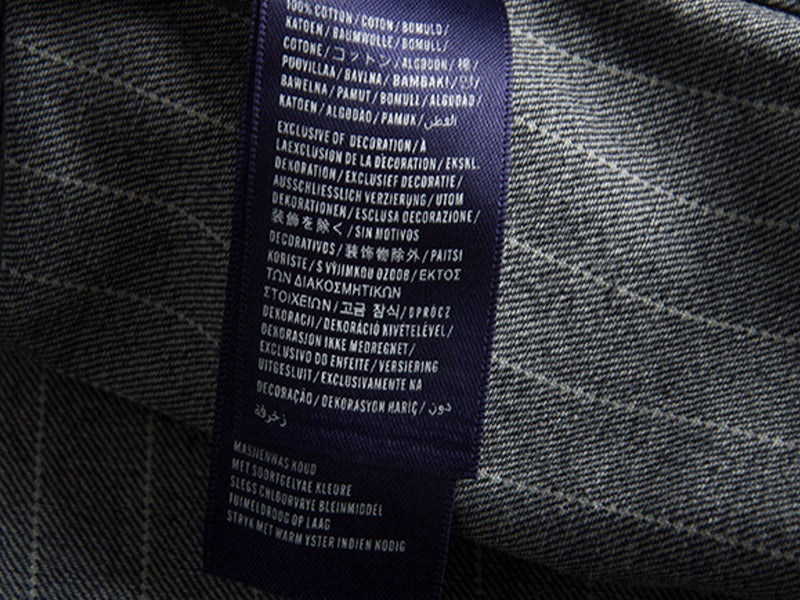 Men's Retro Heavy Distressed Denim Shirt Slim Fit Striped Long Sleeve Shirt | 8833