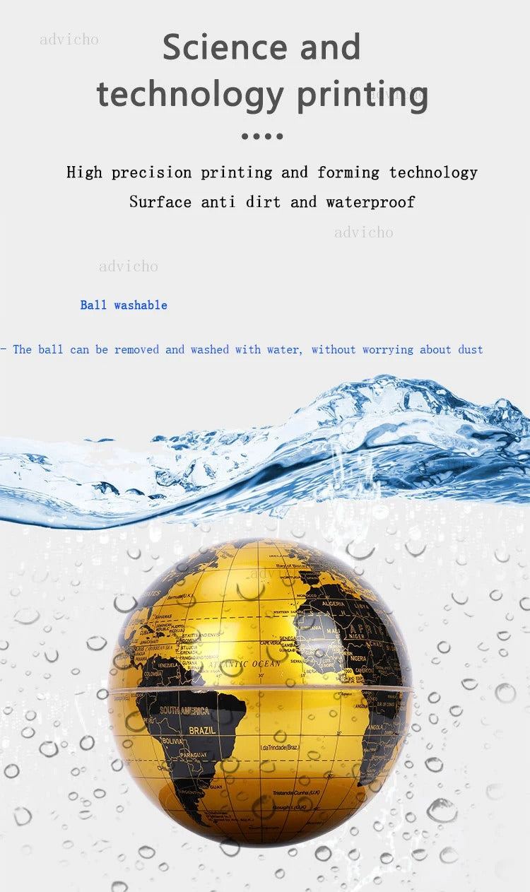 Luxury Magnetic Levitating Globe Table Lamp Floating World Home & Office Decoration Gift with Night Light - Premium Quality