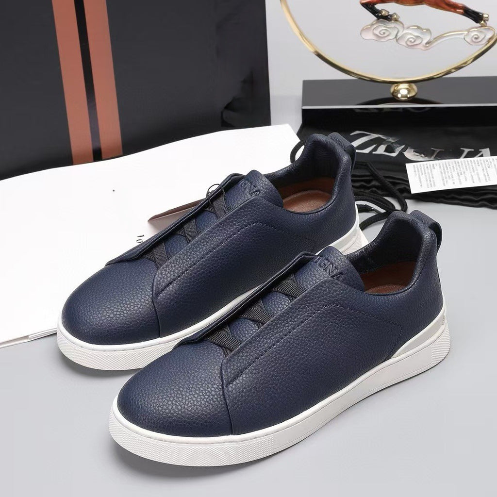 New Genia European Men's Loafers | Genuine Leather Slip-On Sneakers | Premium Casual Driving Shoes | 8611