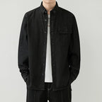 Men's Slim Fit Denim Long Sleeve Shirt Trendy Style Casual Work Jacket Shirt | MT8003