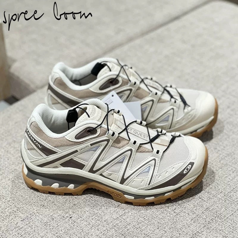SLMN XT-QUEST Outdoor Sneakers Unisex Lightweight Hiking & Lifestyle Shoes | Mocha Brown Trail-Inspired Trainers