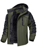 Mens Top Quality Warm Jacket Fleece Lined Waterproof Hooded Full Zip Bomber Coat
 | TJ153D