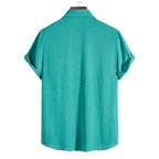 Men’s Solid Color Lapel Short Sleeve Shirt Business Casual Summer Style Shirt | CCS05