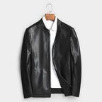 Men’s Genuine Cowhide Leather Jacket | Reversible Fur-Lined Mid-Length Coat | Business Casual Winter Outerwear | 8803