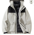 Senbo All-Weather 3-in-1 Waterproof Jacket | 5000mm Breathable Trekking Coat with Detachable Down Layer | Unisex Outdoor Protection | 8316