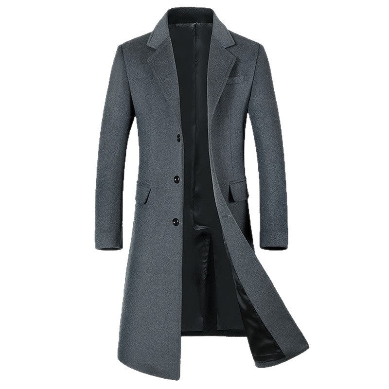 Men's Wool Overcoat Long | Classic British Winter Coat | Warm Outerwear UK | 8511