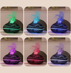 Realistic Flame Effect Aromatherapy Diffuser – 7-Color LED Humidifier USB Powered for Home, Office & Bedroom | SD13