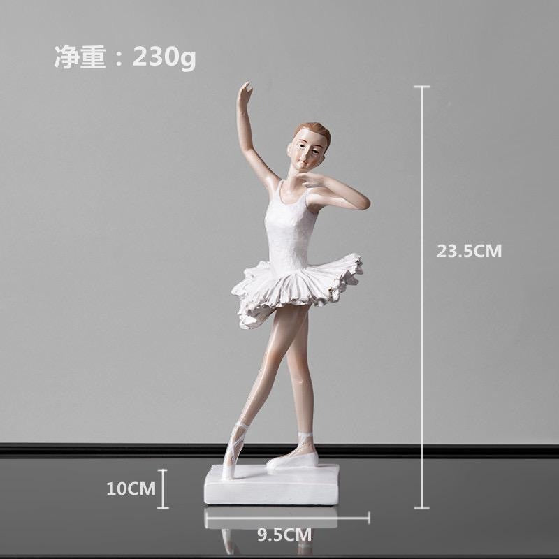 Modern Resin Ballet Girl Figurine Elegant Sculpture for Home Décor & Gifts | RRW2030