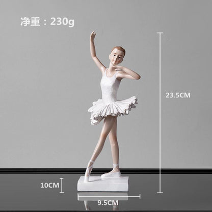 Modern Resin Ballet Girl Figurine Elegant Sculpture for Home Décor & Gifts | RRW2030