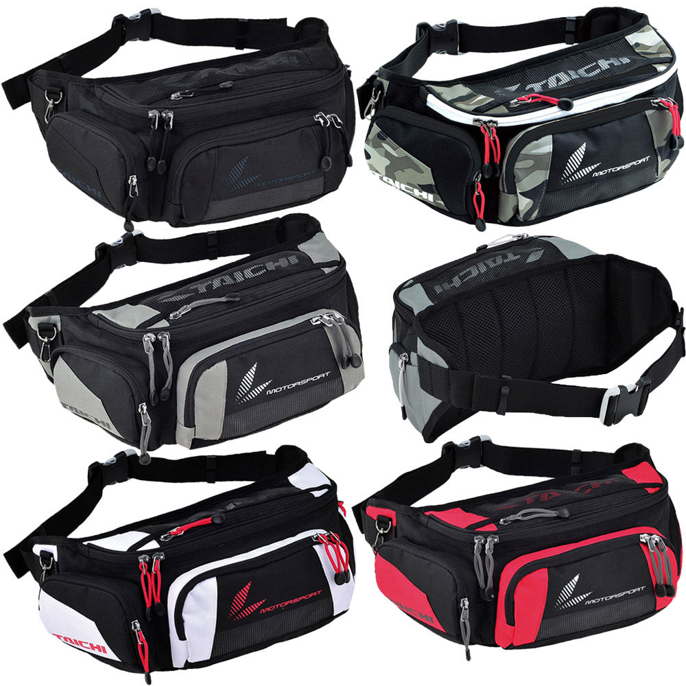 Waterproof Motorcycle Waist Bag | Motocross Race Belt Bag with Rain Cover Rider's Outdoor Crossbody Pack