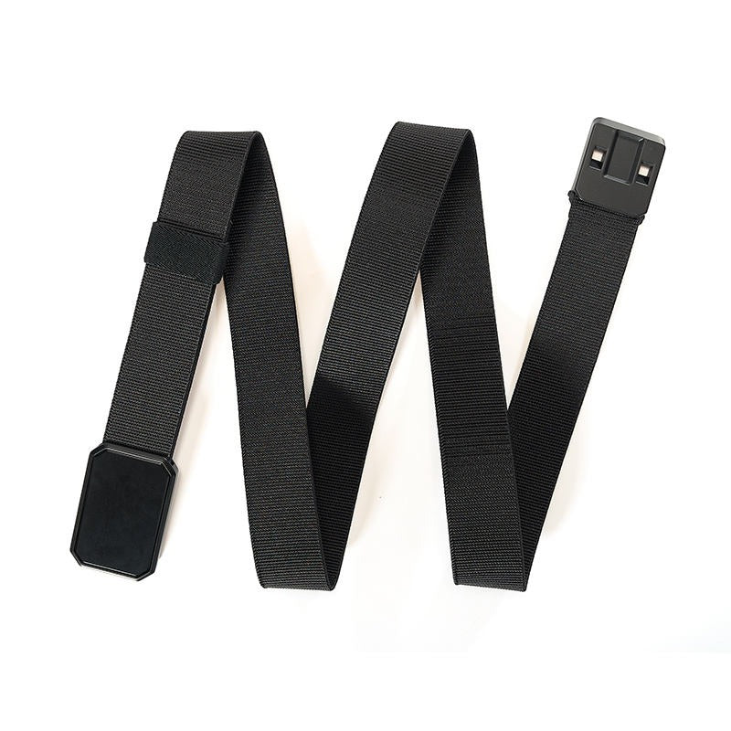 Ceinture élastique en nylon extensible pour homme avec boucle en métal magnétique 