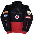 F1 Mercedes-Benz Full Embroidery Racing Jacket | Official Team Style Moto Jacket for Street & Track | BZ08