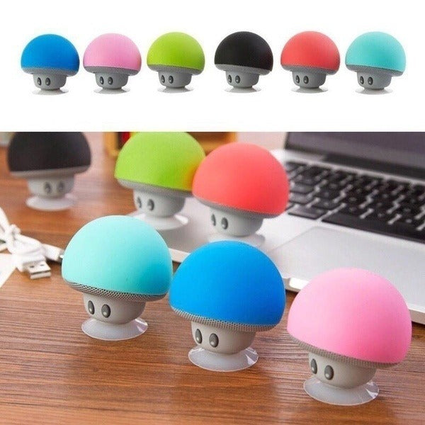 Wireless Mini Bluetooth Speaker Mushroom Head Portable BT Speaker Suction Cup Mobile Phone Tablet Subwoofer | 2023