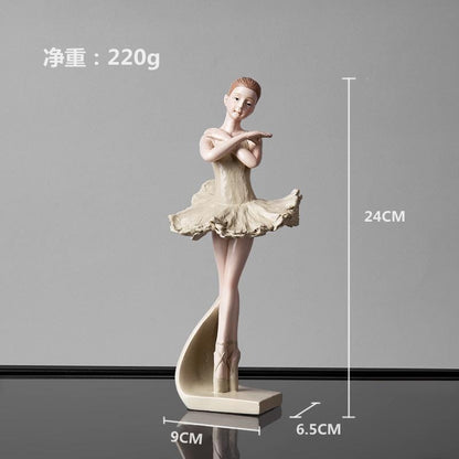 Modern Resin Ballet Girl Figurine Elegant Sculpture for Home Décor & Gifts | RRW2030