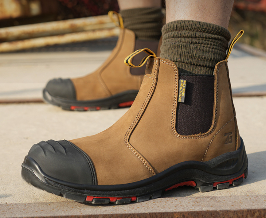 Zhengu Composite Toe Safety Shoes European Standard Slip-On Work Boots Anti-Puncture & Electrical Hazard Protection | L603