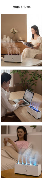 New Design 10 Nozzle Humidifier & Aroma Diffuser Dynamic Sound Pickup USB H2O Essential Oil Air Humidifier | KJR-273