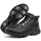 Thestron Men's High-Top Winter Golf Shoes Water-Resistant & Anti-Slip Spiked Trainers Big Sizes