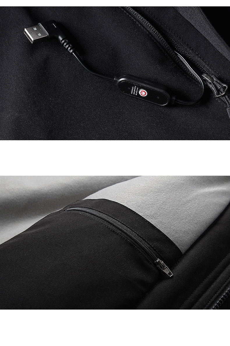 Men USB Electric Heater Winter Fleece Inner Jacket Coats Thick Warm Casual USB Heated Premium Jacket | 993