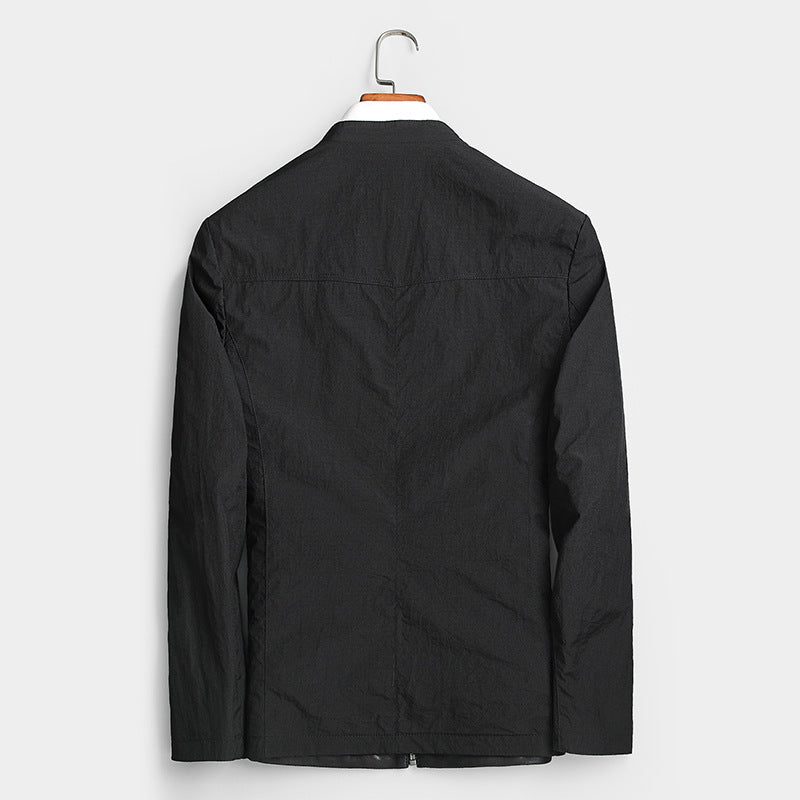 Men’s Genuine Cowhide Leather Jacket | Reversible Fur-Lined Mid-Length Coat | Business Casual Winter Outerwear | 8803