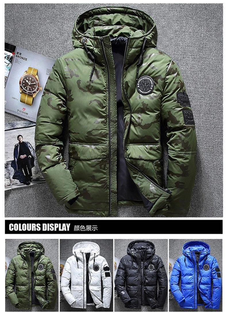 Mens duck clearance down parka jacket