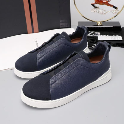 New Genia European Men's Loafers | Genuine Leather Slip-On Sneakers | Premium Casual Driving Shoes | 8611