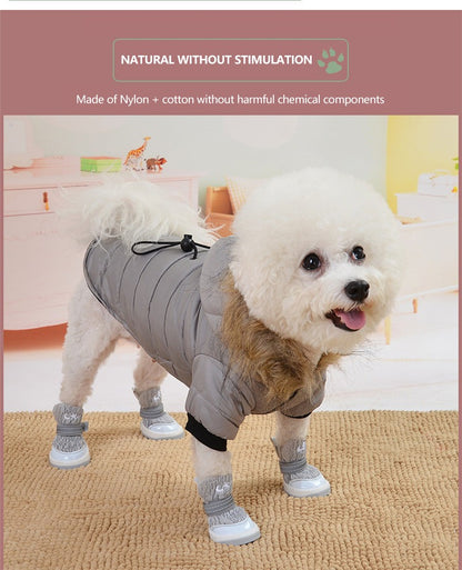 Pet Clothing Winter Puffer Coat Luxury Cotton Light Warm Down Jacket Dog Two-Leg Cotton Suit Pet Clothes |