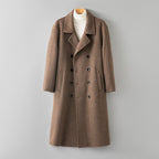 100% Wool Double-Faced Long Overcoat | Men’s Premium Knee-Length Wool Coat | Tailored Business & Casual Outerwear | 86713
