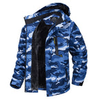 Mens Top Quality Warm Jacket Fleece Lined Waterproof Hooded Full Zip Bomber Coat
 | TJ153D