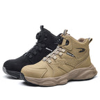 Men's Steel Toe Winter Safety Shoes Microfiber Leather Boots Anti-Smash Non-Slip Work Shoes | 7926