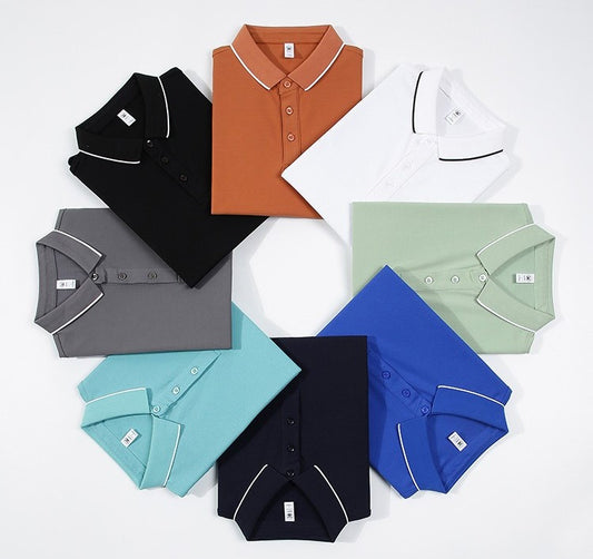 Men 100% Cotton Polo T-Shirt Short Sleeves Polo Shirt Tops |  JH-S6001