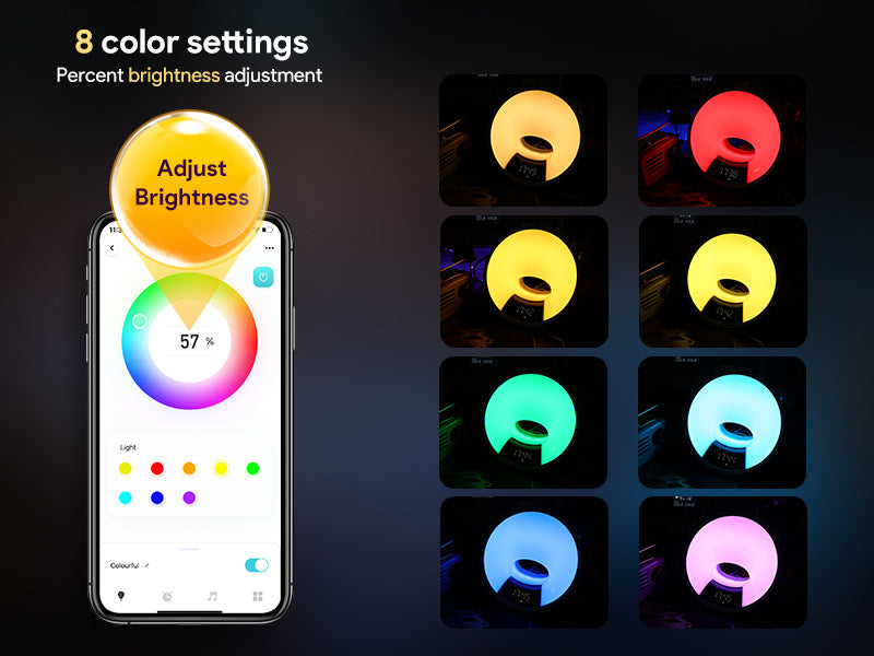 Smart Sleep Light Bluetooth Speaker Sunrise Simulation Alarm Clock with Radio & Sleep Aid Features | EH-A90
