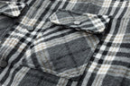 Winter Men's Jacket Plaid Wool Heavy Plus Size Shirt Checkered Hooded Coat Oversize Top