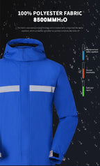 Men's Reflective Winter Safety Jacket - Warm, Breathable, Waterproof for Work & Outdoor | H2828