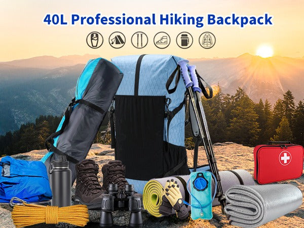 Royal Mountain 40L+10 Roll-Top Backpack – Expandable Hiking Rucksack UK | 1316