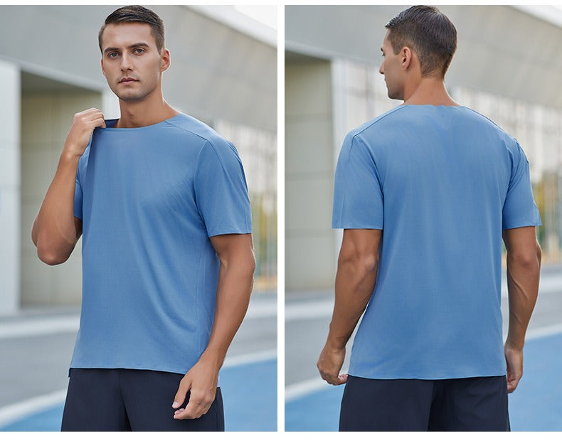 Men’s Lightweight Athletic T-Shirt – Short Sleeve Stretchy Summer Running & Fitness Tee | DT24202
